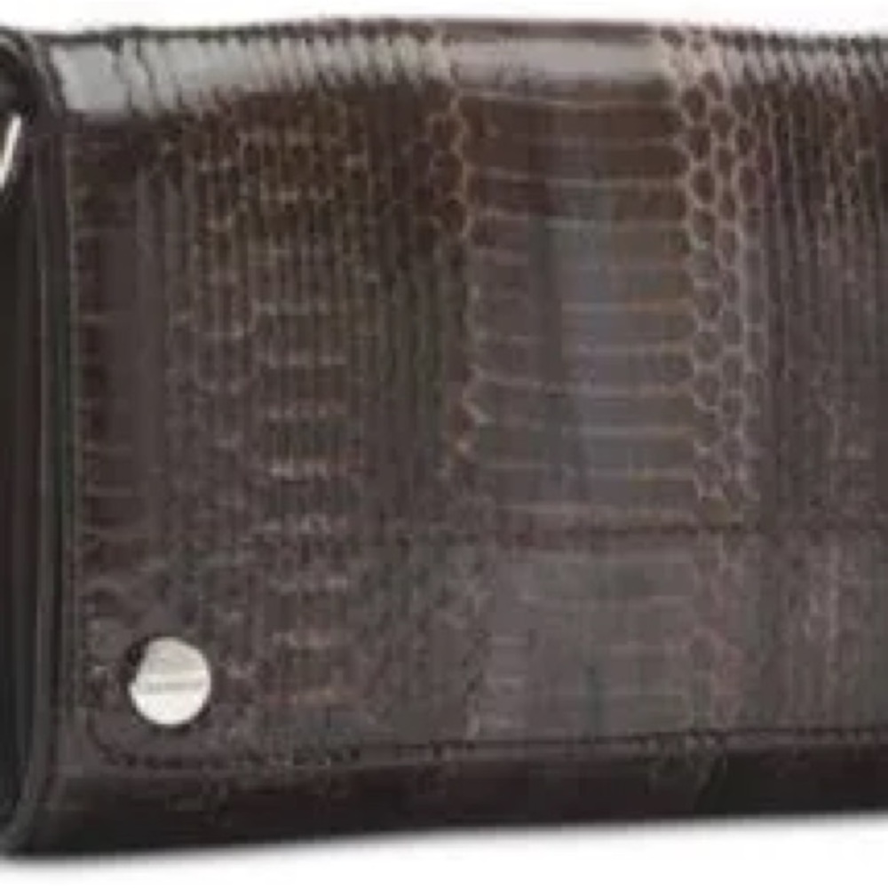 Calvin Klein Flap Patent Python Studded Flap Over… - image 6